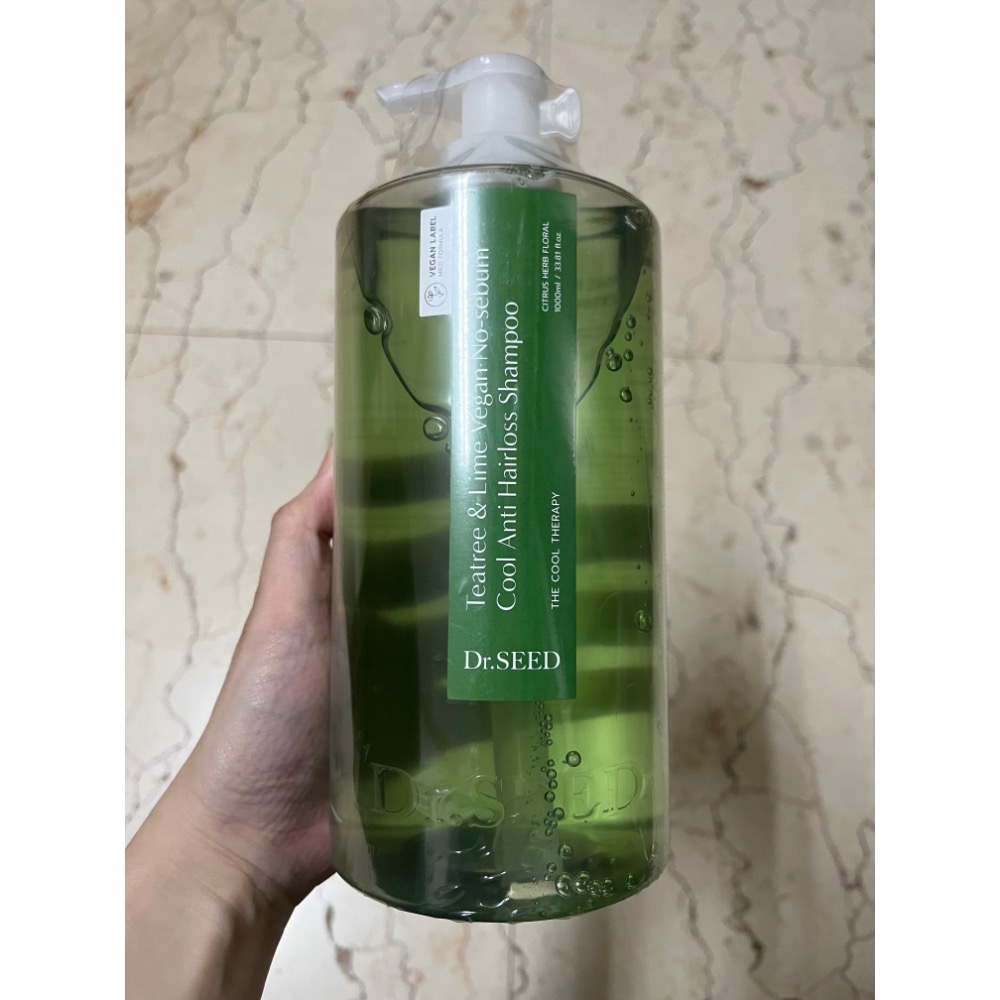 韓國 Dr.SEED 茶樹青檸控油平衡涼感洗髮精 1000ml 有效期限20270908-細節圖2