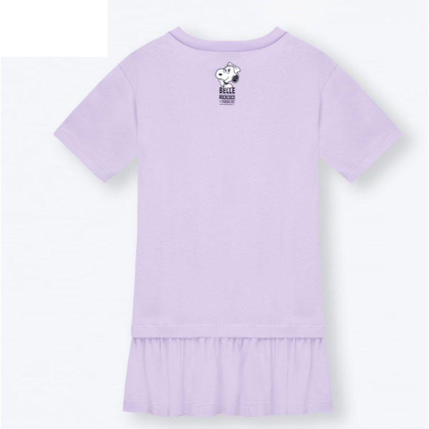 全新未拆 ROCKCOCO X PEANUTS 戀戀貝兒長版T 紫S-細節圖2