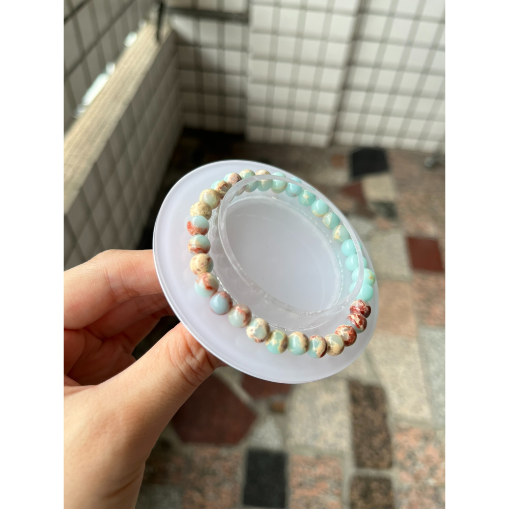 水晶手串讓藏，壽山石 6-6.5咪 手圍17-細節圖2