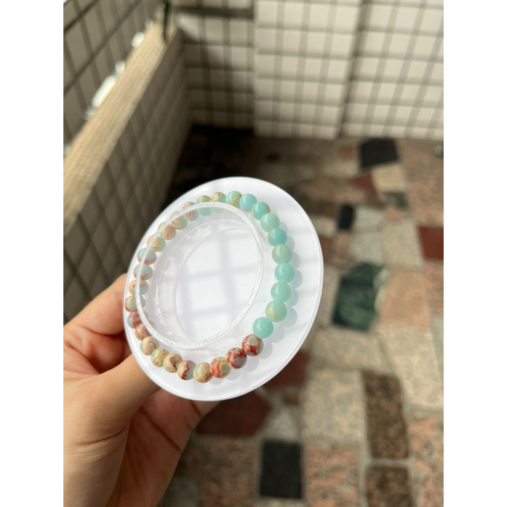 水晶手串讓藏，壽山石 6-6.5咪 手圍17-細節圖3