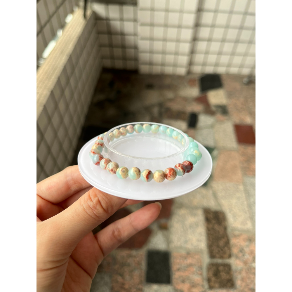 水晶手串讓藏，壽山石 6-6.5咪 手圍17-細節圖4