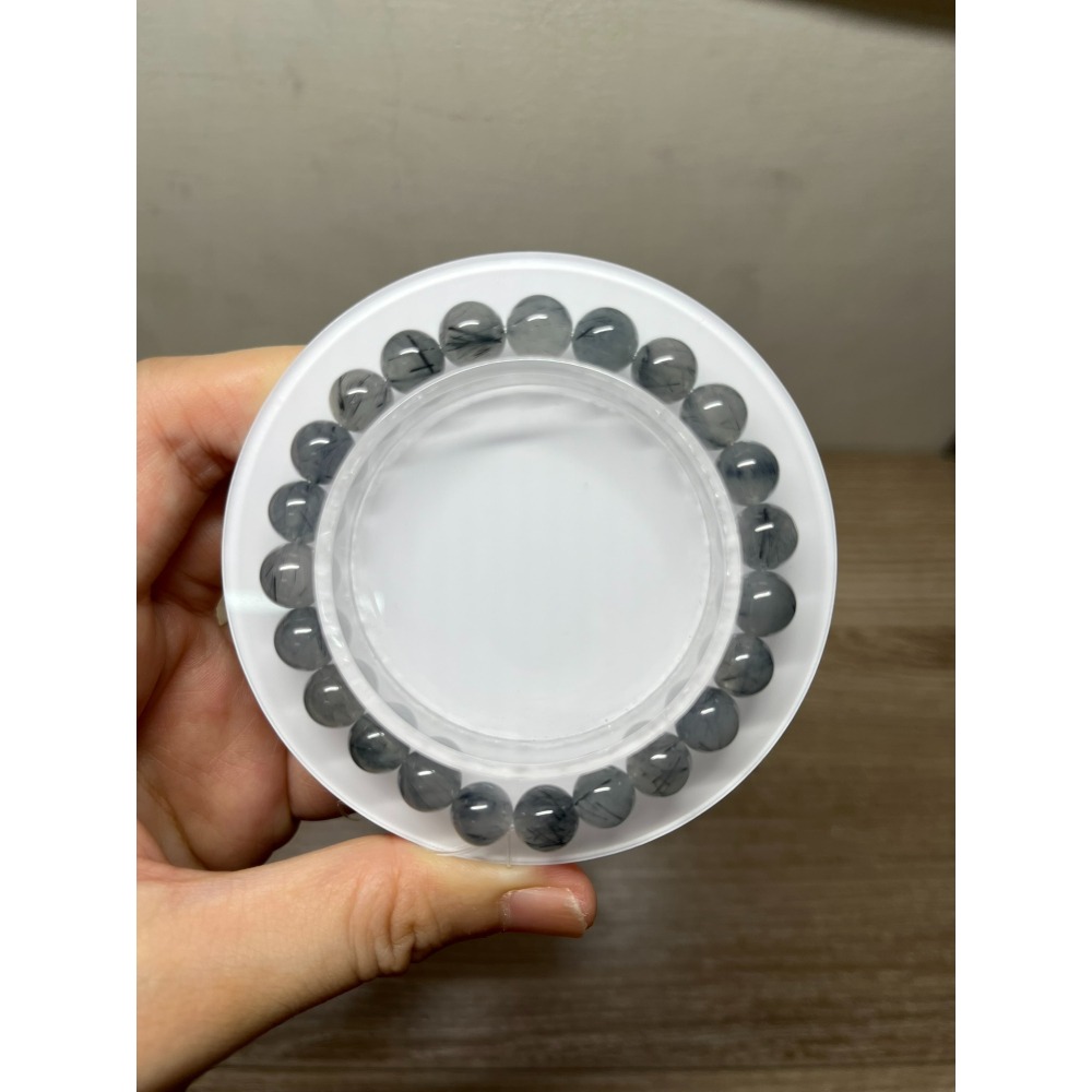 水晶手串讓藏，藍兔毛 8咪 手圍16-細節圖2