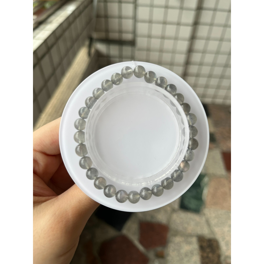 水晶手串讓藏，紫光拉長石 6.5咪  手圍16-細節圖2