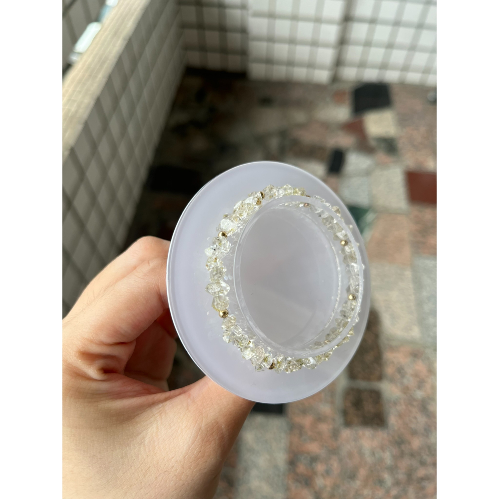 水晶手串讓藏，高透油膽閃靈手鍊 ，手圍15-細節圖2