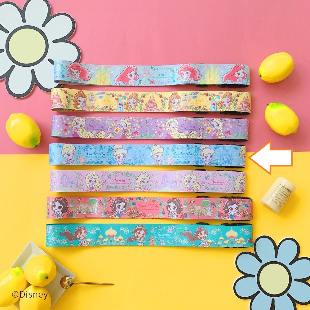 天藍小舖  迪士尼系列人物-仙杜瑞拉 行李箱束帶、背包零錢收納袋、大頭尼龍護照包、手拿零錢收納包 全新四樣一起賣-細節圖3