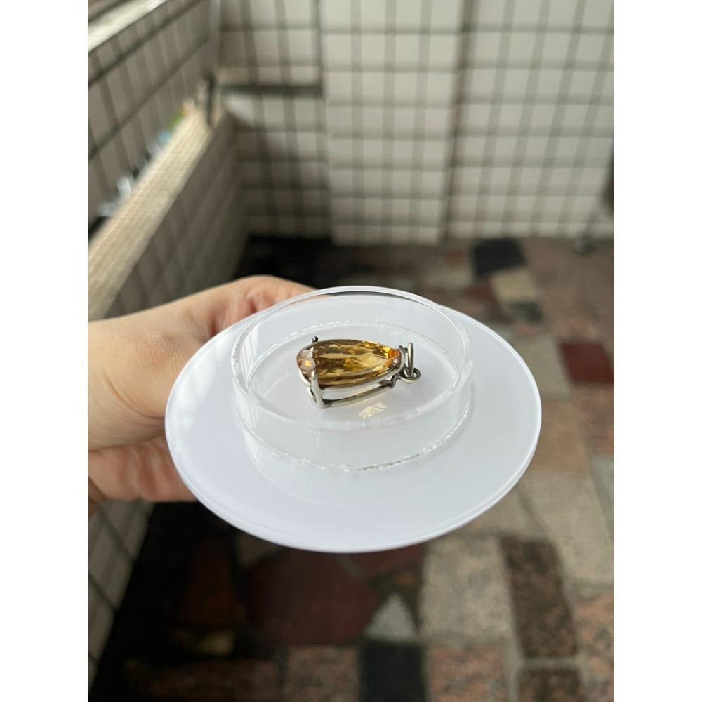水滴型 黃水晶吊墜  水晶吊墜讓藏  購買會再送拭銀棒一個 寶石王國-細節圖4
