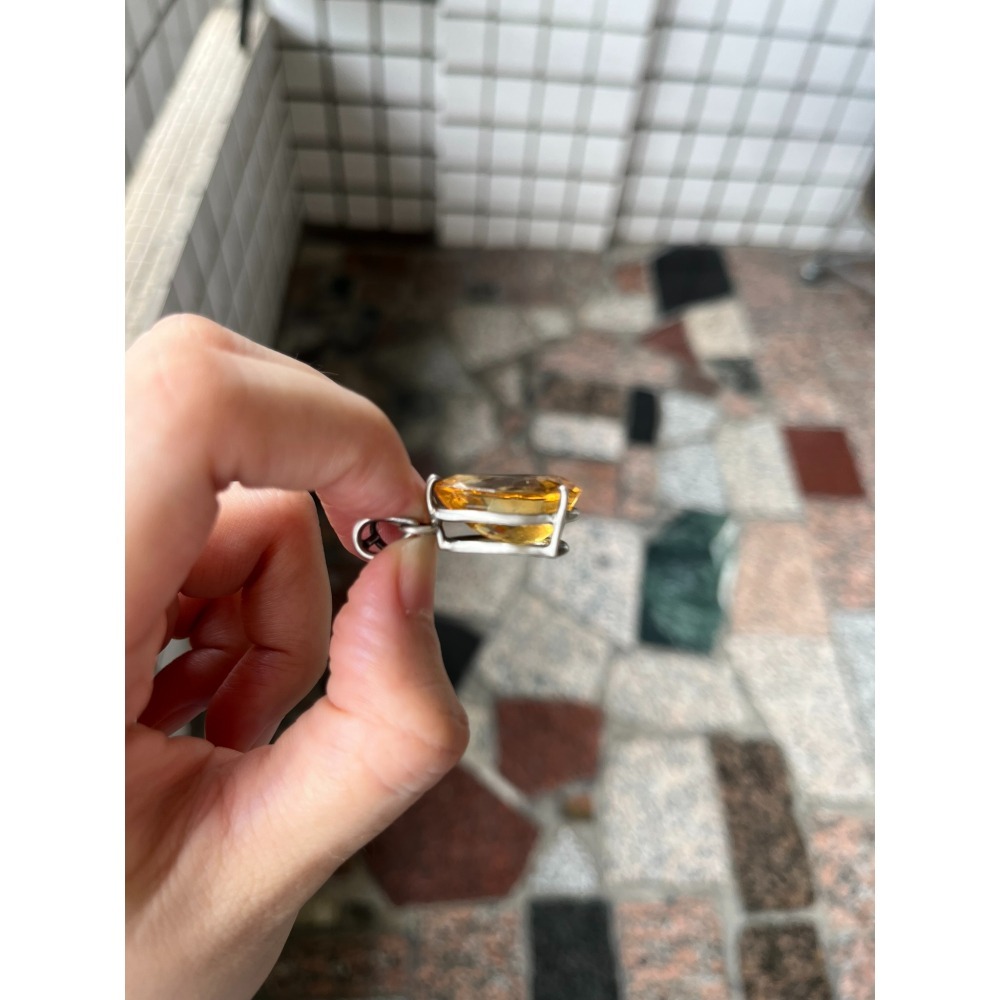 水滴型 黃水晶吊墜  水晶吊墜讓藏  購買會再送拭銀棒一個 寶石王國-細節圖7