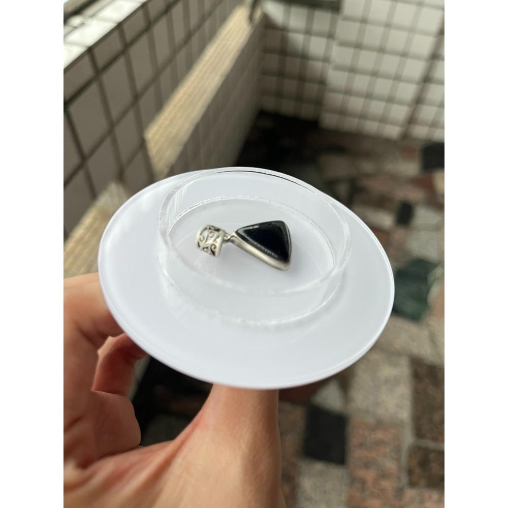 三角型 黑曜石吊墜  水晶吊墜讓藏   購買會再送拭銀棒一個 寶石王國-細節圖2