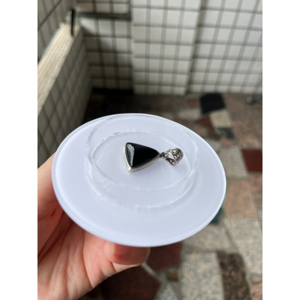 三角型 黑曜石吊墜  水晶吊墜讓藏   購買會再送拭銀棒一個 寶石王國-細節圖4