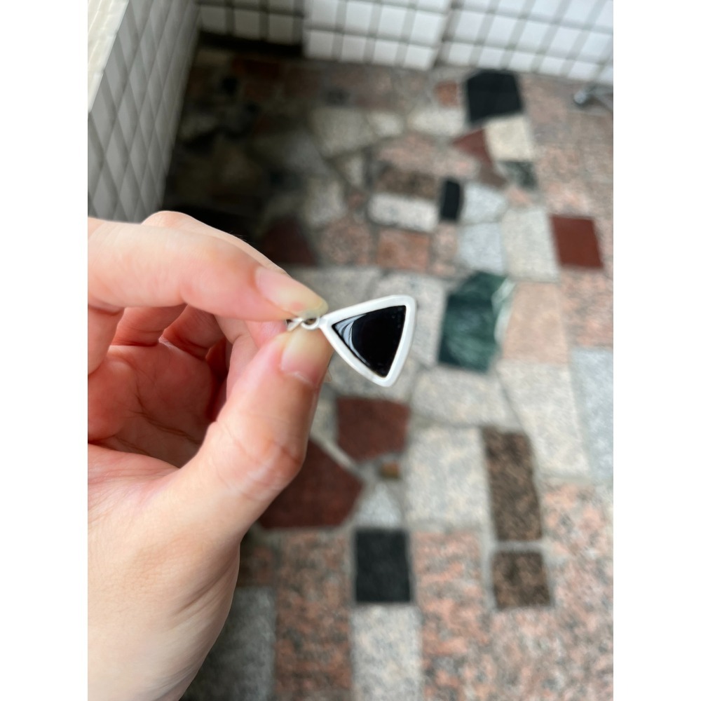 三角型 黑曜石吊墜  水晶吊墜讓藏   購買會再送拭銀棒一個 寶石王國-細節圖5