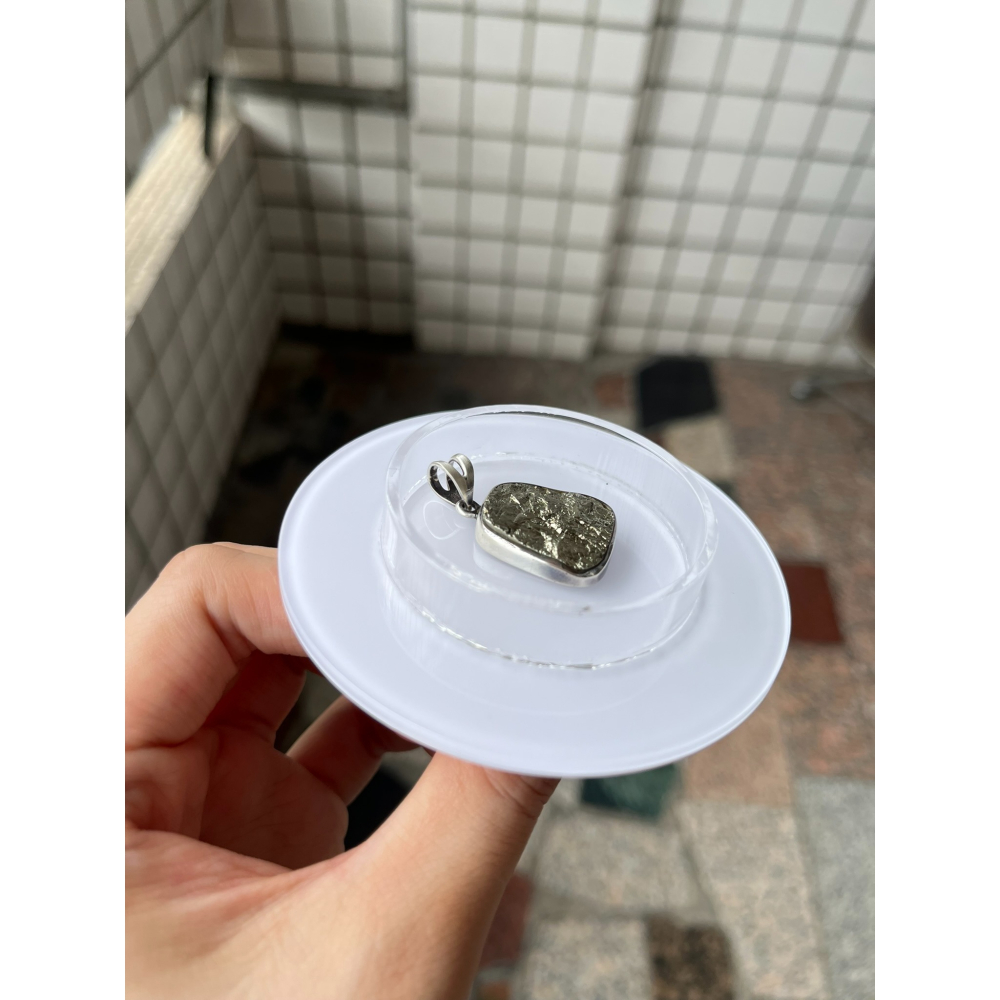 黃鐵礦吊墜  水晶吊墜讓藏  購買會再送拭銀棒一個 寶石王國-細節圖2