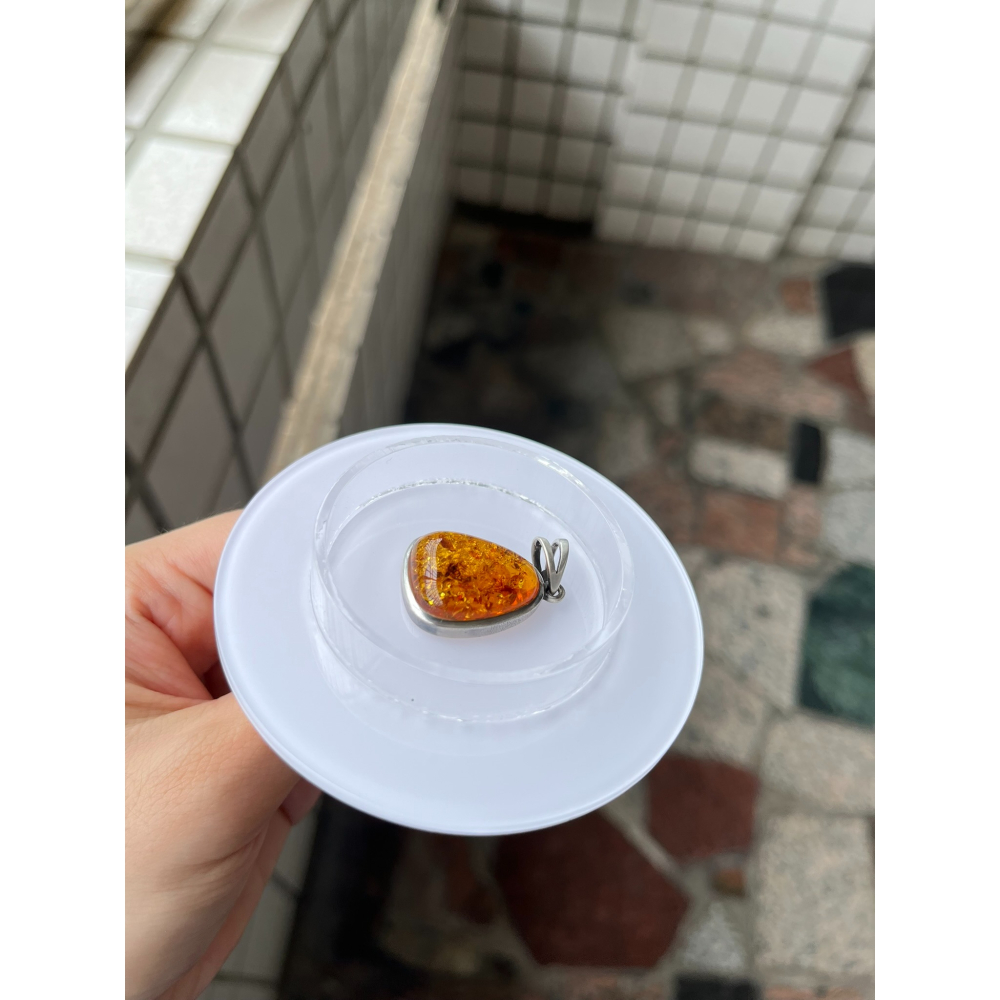 琥珀吊墜  水晶吊墜讓藏  購買會再送拭銀棒一個 寶石王國-細節圖3