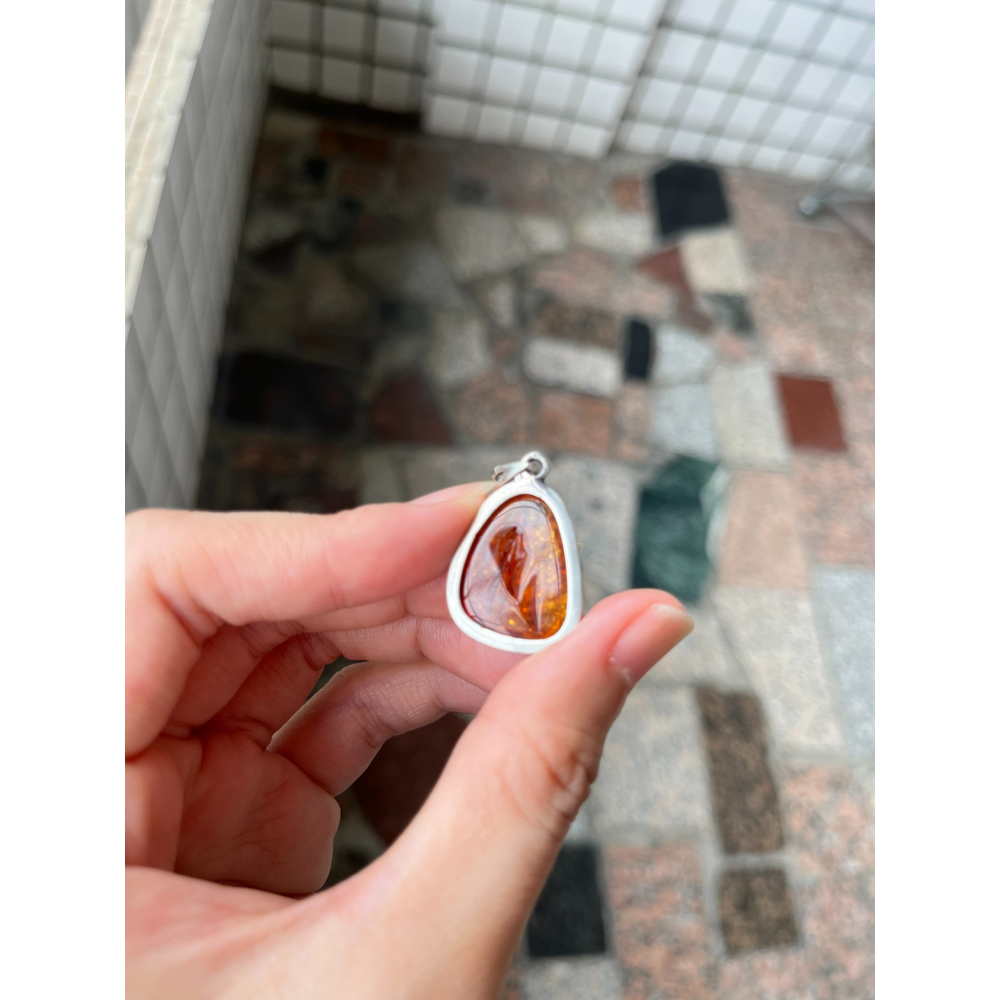 琥珀吊墜  水晶吊墜讓藏  購買會再送拭銀棒一個 寶石王國-細節圖4