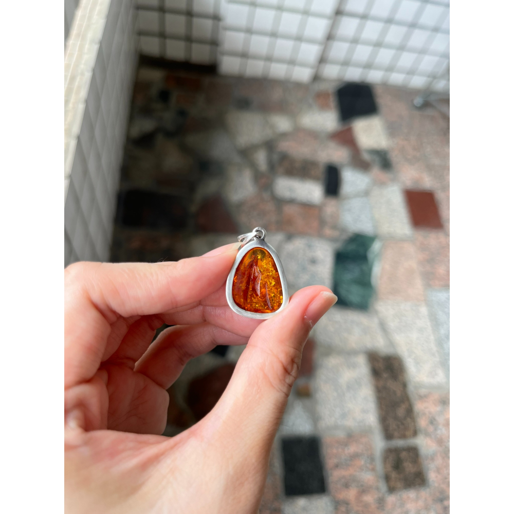 琥珀吊墜  水晶吊墜讓藏  購買會再送拭銀棒一個 寶石王國-細節圖5