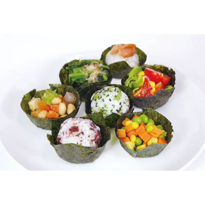 【現貨 日本製🇯🇵】海苔杯 24入 無調味 夾鏈袋裝 DIY料理 便當派對點心 日本海苔 親子共廚 聖誕萬聖節-細節圖3