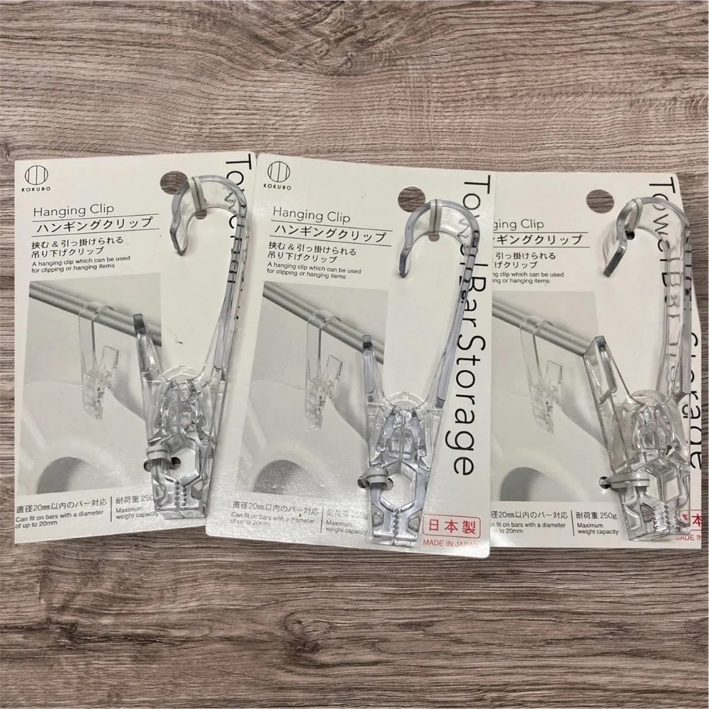 【現貨】【正品】日本製🇯🇵 日本小久保 浴室收納收納夾 裝飾用掛勾 網掛勾 透明掛勾 透明夾 收納夾 浴室收納架-規格圖11