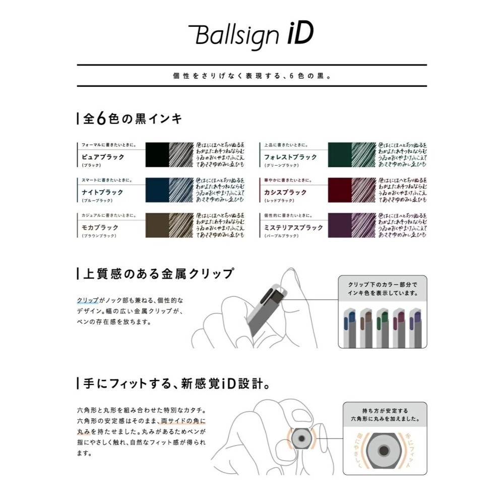 【現貨】【日本製🇯🇵】文具大賞SAKURA iD plus 0.5mm 原子筆｜按壓式中性筆｜沉穩設計×順暢-細節圖7