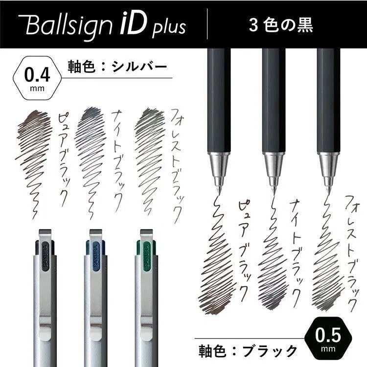【現貨】【日本製🇯🇵】文具大賞SAKURA iD plus 0.5mm 原子筆｜按壓式中性筆｜沉穩設計×順暢-細節圖9