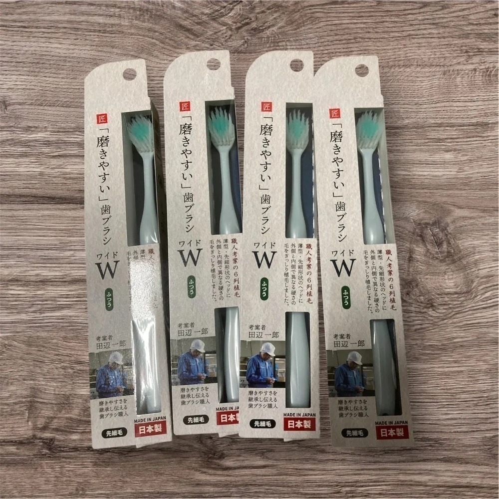 【現貨】【日本製🇯🇵】職人牙刷｜70年牙刷工藝 × W刷毛 × 超細毛｜田邊一郎監製 六列刷頭牙刷-規格圖8