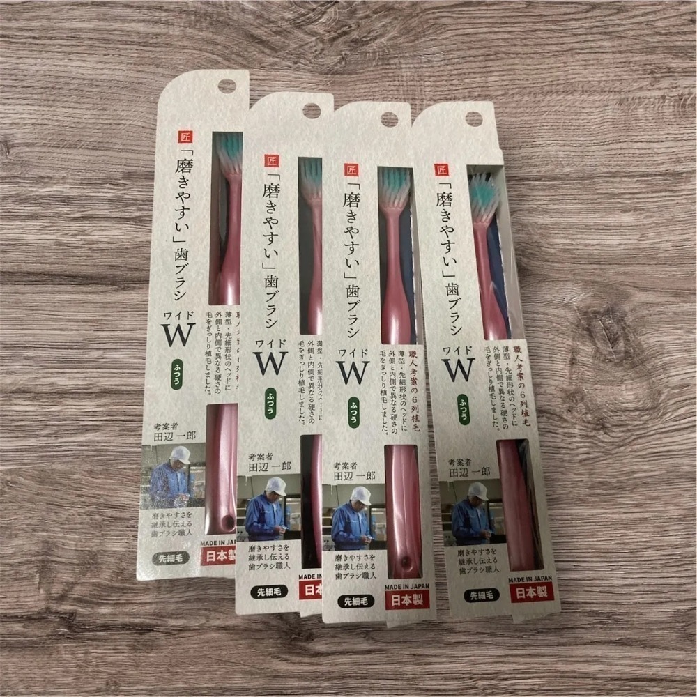 【現貨】【日本製🇯🇵】職人牙刷｜70年牙刷工藝 × W刷毛 × 超細毛｜田邊一郎監製 六列刷頭牙刷-規格圖8