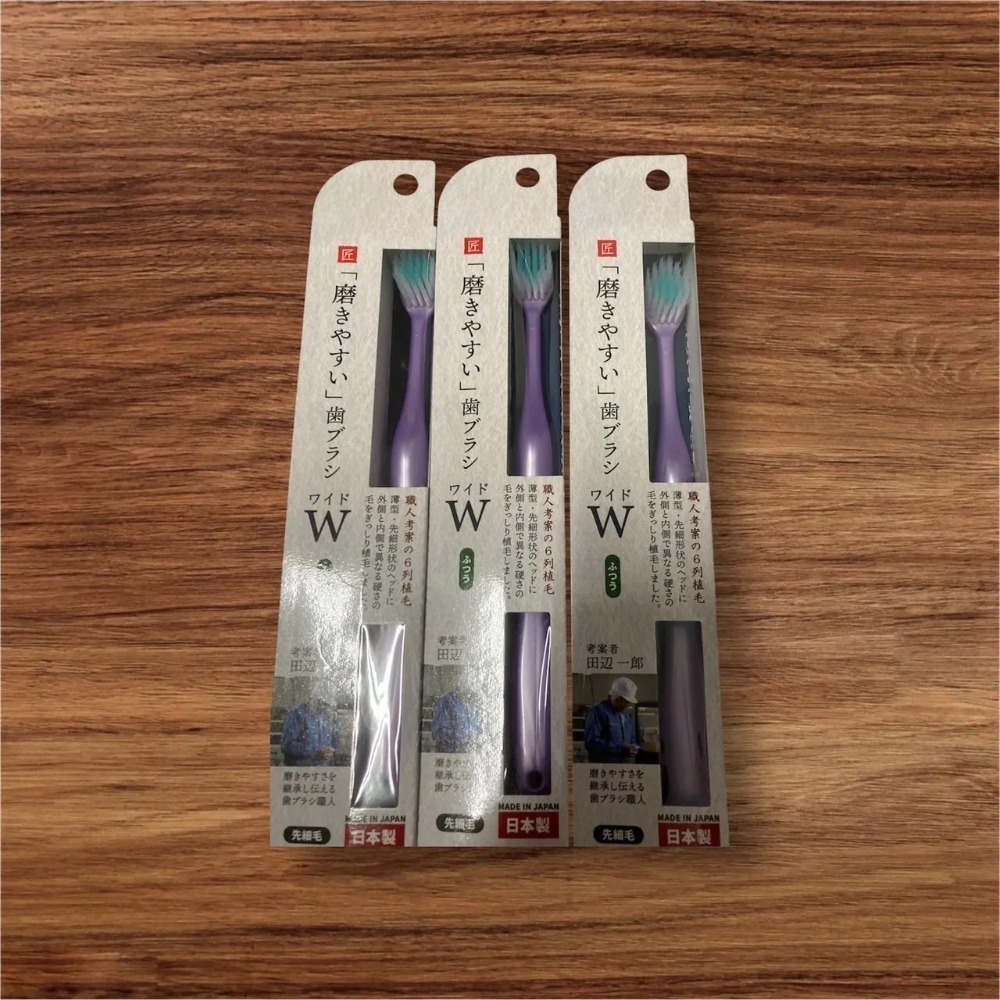 【現貨】【日本製🇯🇵】職人牙刷｜70年牙刷工藝 × W刷毛 × 超細毛｜田邊一郎監製 六列刷頭牙刷-規格圖6