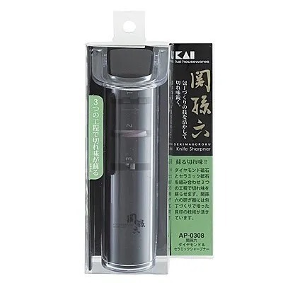【現貨】【日本製🇯🇵】KAI 貝印 關孫六 三段式鑽石陶瓷磨刀器  操作簡單|陶瓷磨刀器 鑽石磨刀器-細節圖7