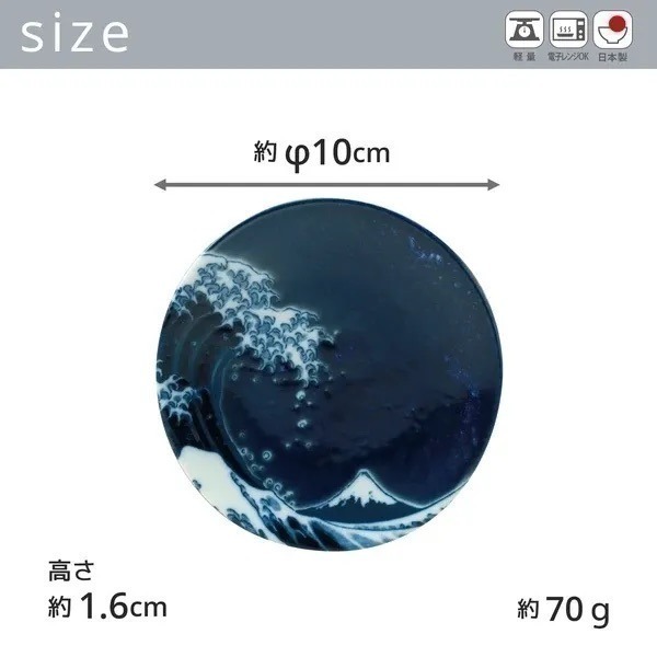 【現貨】【 日本製🇯🇵】美濃燒｜葛飾北斎「神奈川沖浪裏」系列｜豆皿・馬克杯｜藝術美感 × 日本餐具 橡皮擦 禮物-細節圖5