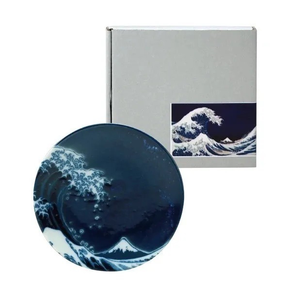 【現貨】【 日本製🇯🇵】美濃燒｜葛飾北斎「神奈川沖浪裏」系列｜豆皿・馬克杯｜藝術美感 × 日本餐具 橡皮擦 禮物-細節圖7