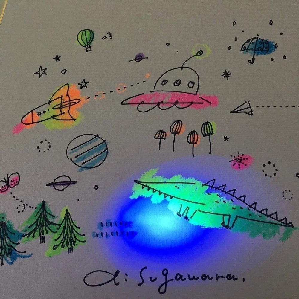 【現貨】【日本製🇯🇵 】KOKUYO 國譽 螢光蠟筆｜夜光蠟筆 夜光效果｜瑩光蠟筆｜親子共玩推薦-細節圖4