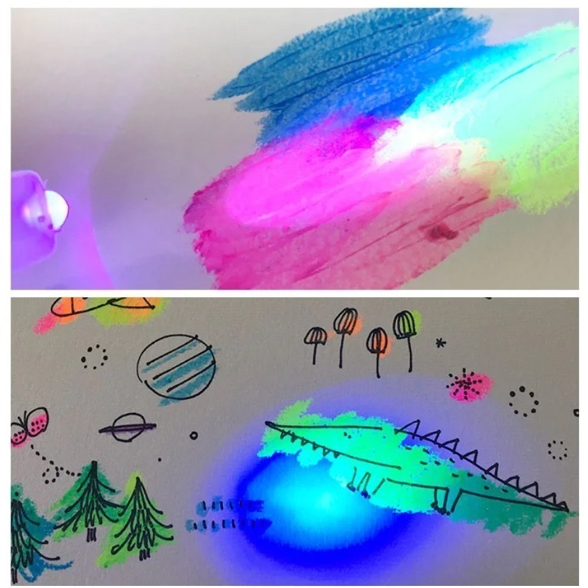 【現貨】【日本製🇯🇵 】KOKUYO 國譽 螢光蠟筆｜夜光蠟筆 夜光效果｜瑩光蠟筆｜親子共玩推薦-細節圖5