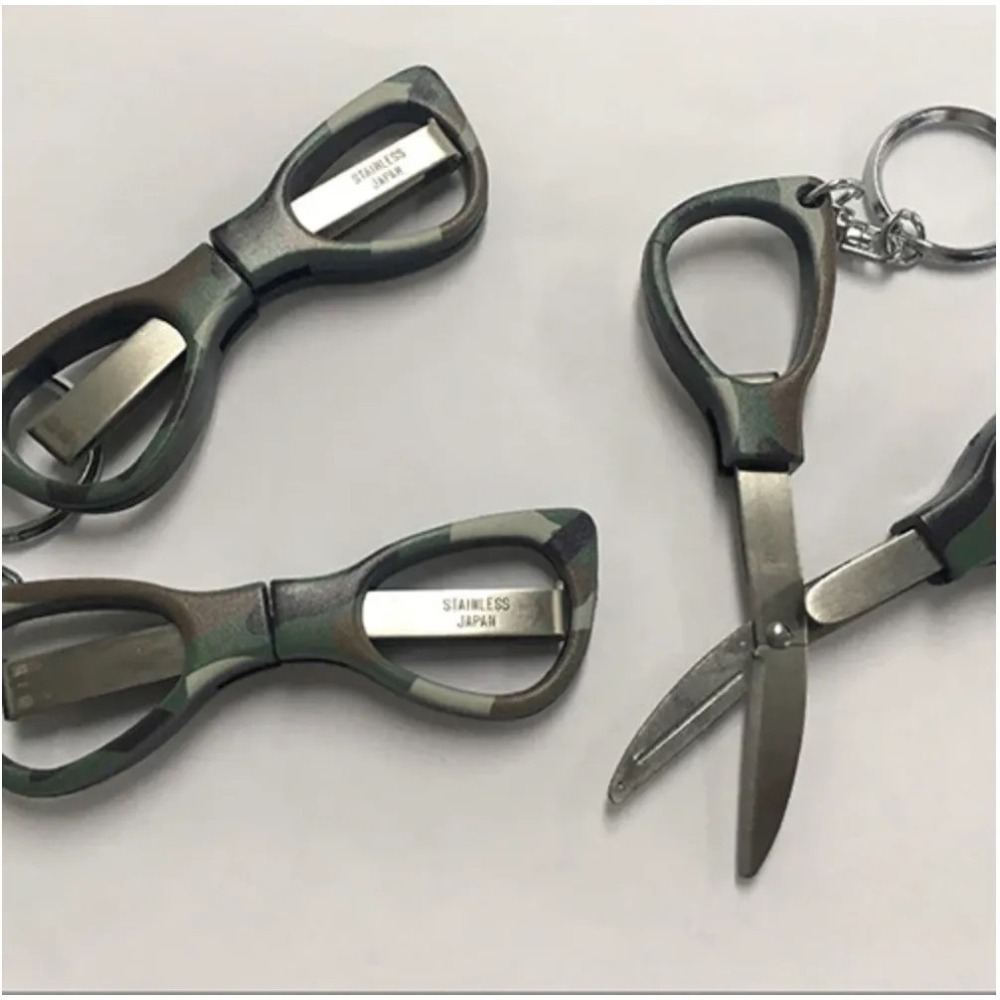 現貨】【日本製🇯🇵】眼鏡造型摺疊剪刀｜便攜鑰匙圈設計｜迷你隨身剪刀 | 攜帶剪刀 迷你剪刀 折疊剪刀 小剪刀-細節圖2
