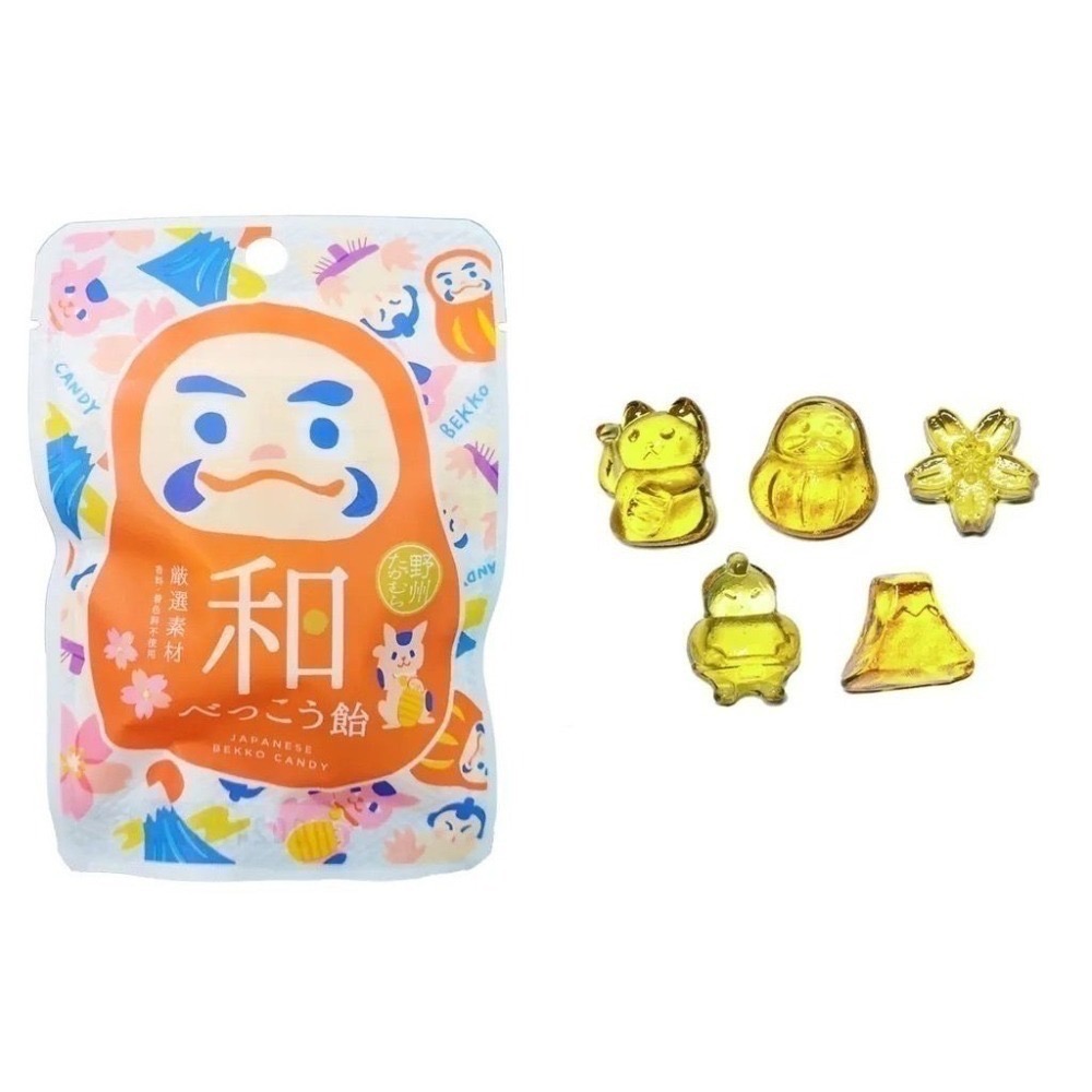 【現貨】日本製🇯🇵 野州 和風福神吉祥物造型開運黃金糖 |達摩|招財貓|櫻花|富士山|不倒翁|日本糖果|日本黃金糖-細節圖6