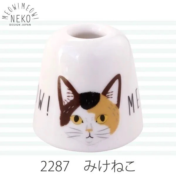 【現貨】【日本製🇯🇵】Chaton 貓咪牙刷架｜陶瓷牙刷收納底座 牙刷瀝乾架 浴室小物 日本牙刷架-規格圖9