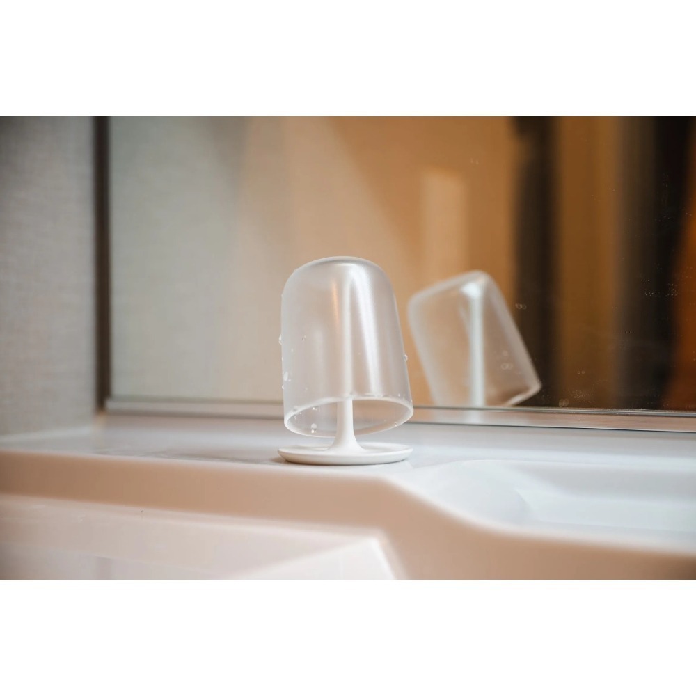 【現貨】【日本製🇯🇵 】MARNA霧透漱口杯架組 漱口杯架 倒置漱口杯 日本漱口杯 漱口杯 瀝水漱口杯 無印風-細節圖2