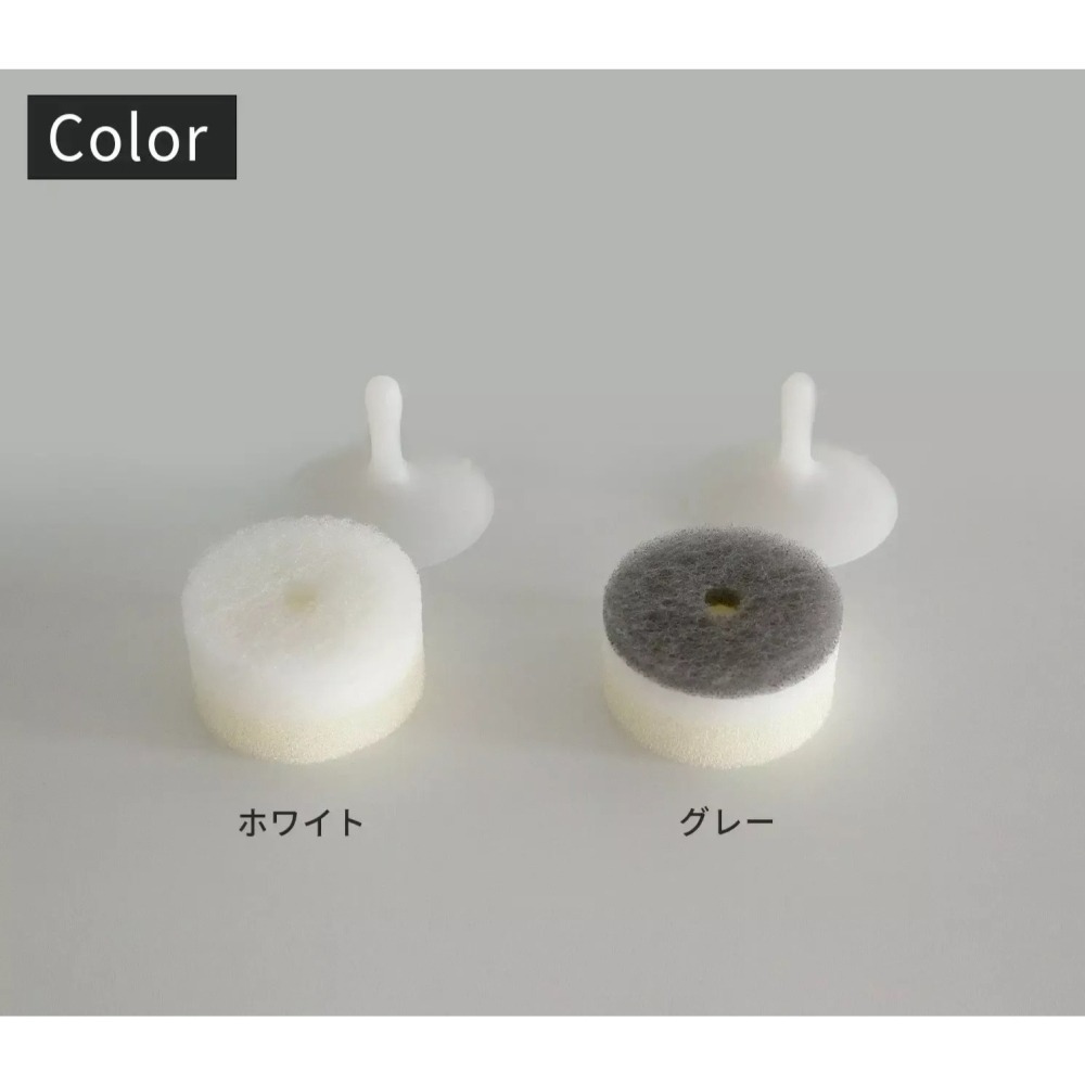 【現貨】【日本製🇯🇵】MARNA POCO 浴室三層海綿圓刷｜附吸盤｜小巧快乾 水龍頭 洗手台菜瓜布 浴室菜瓜布-細節圖6