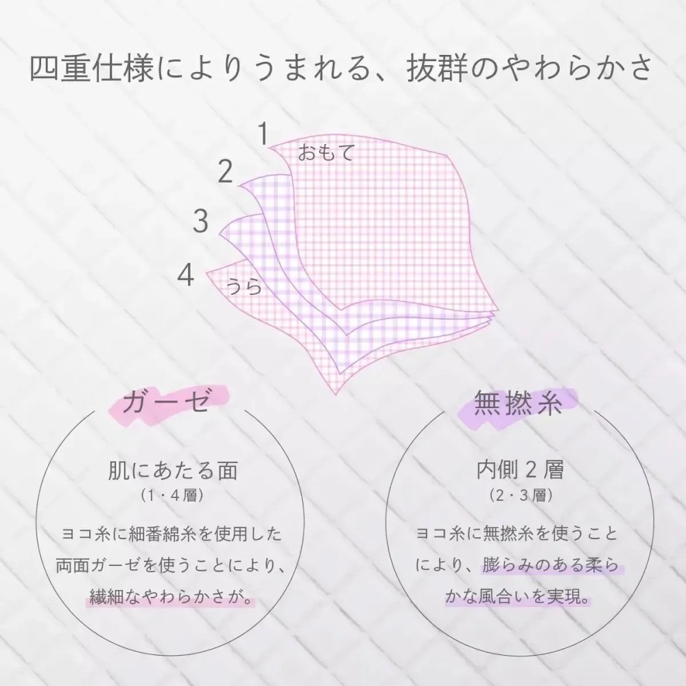 【現貨】【日本製🇯🇵】 天使之紗 大阪泉州 泉州天使之紗 四重紗洗臉毛巾｜百年工藝 × 純棉柔軟｜快乾親膚 四重紗-細節圖5