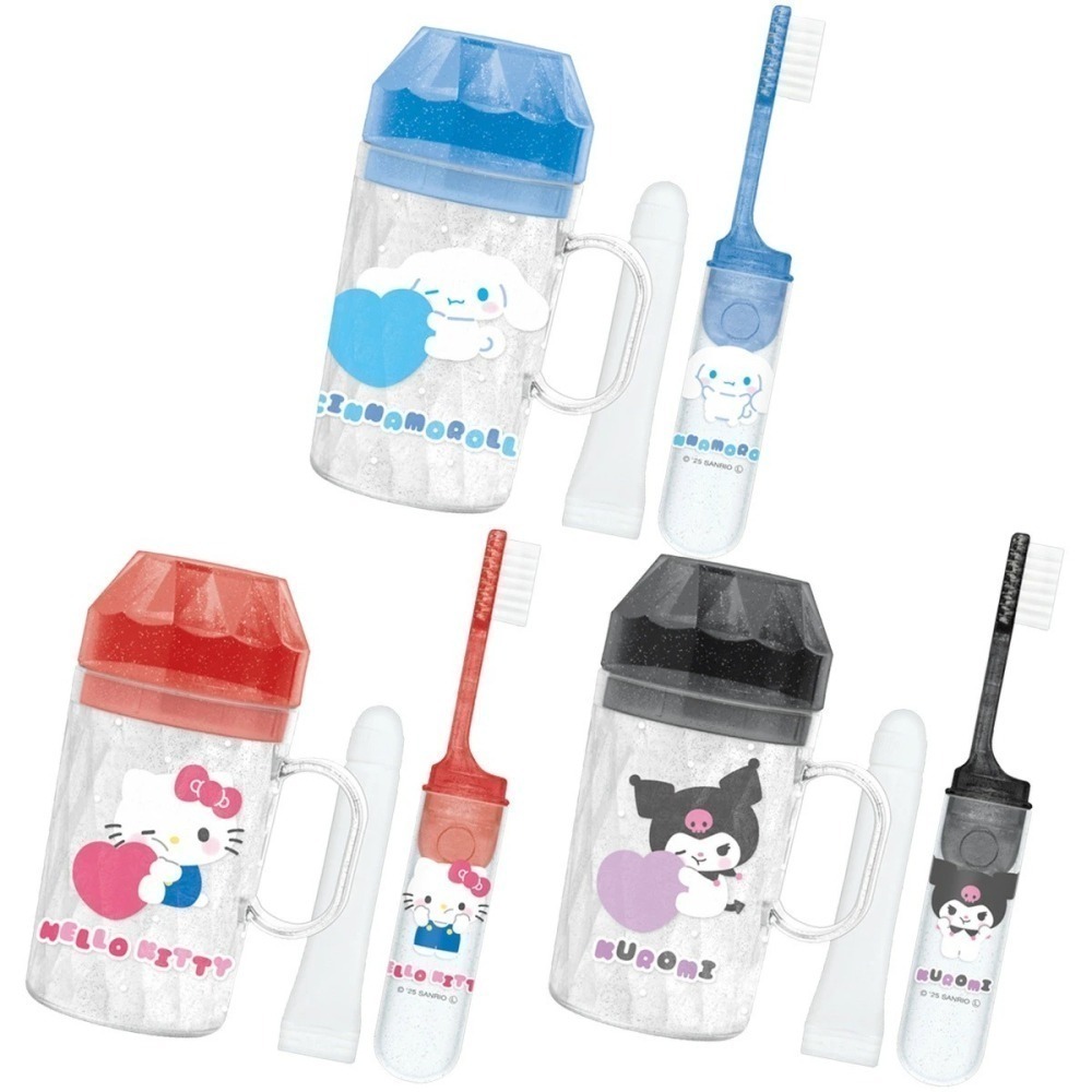 【現貨 日本製🇯🇵】大耳狗・kitty・酷洛米・庫洛米・角落生物 兒童牙刷組｜幼稚園開學・旅行露營好幫手-細節圖4