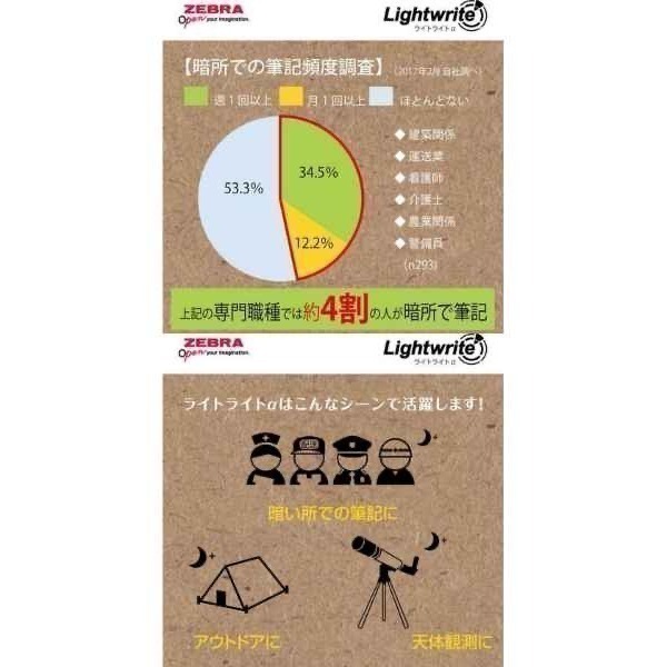 【現貨】【日本製🇯🇵】Zebra LED燈光原子筆｜露營・夜間書寫・緊急備用 | LED燈筆 夜光筆-細節圖8