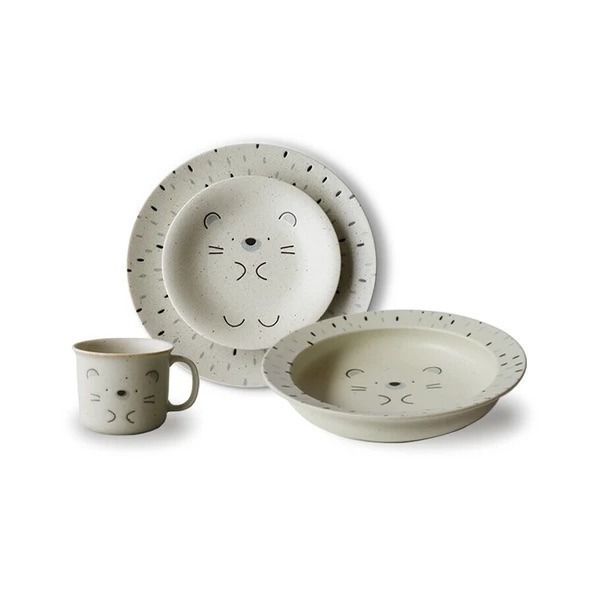 【現貨】【日本製🇯🇵】日本美濃焼兒 MOGU 美濃燒 兒童陶瓷餐具組｜可愛動物造型碗盤｜親子禮盒好選擇-細節圖6