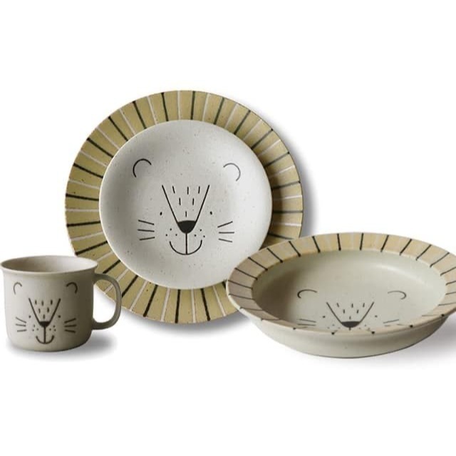 【現貨】【日本製🇯🇵】日本美濃焼兒 MOGU 美濃燒 兒童陶瓷餐具組｜可愛動物造型碗盤｜親子禮盒好選擇-細節圖5