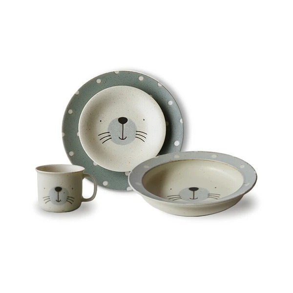 【現貨】【日本製🇯🇵】日本美濃焼兒 MOGU 美濃燒 兒童陶瓷餐具組｜可愛動物造型碗盤｜親子禮盒好選擇-規格圖7