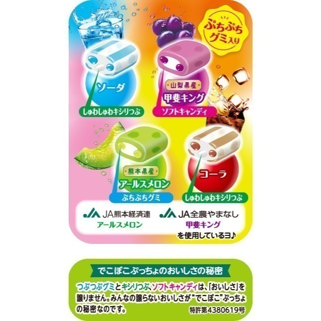 【現貨】【日本製🇯🇵】 UHA味覺糖 ぷっちょ 4味綜合包｜甲斐葡萄 X 熊本哈密瓜 X 可樂 X 蘇打-細節圖8