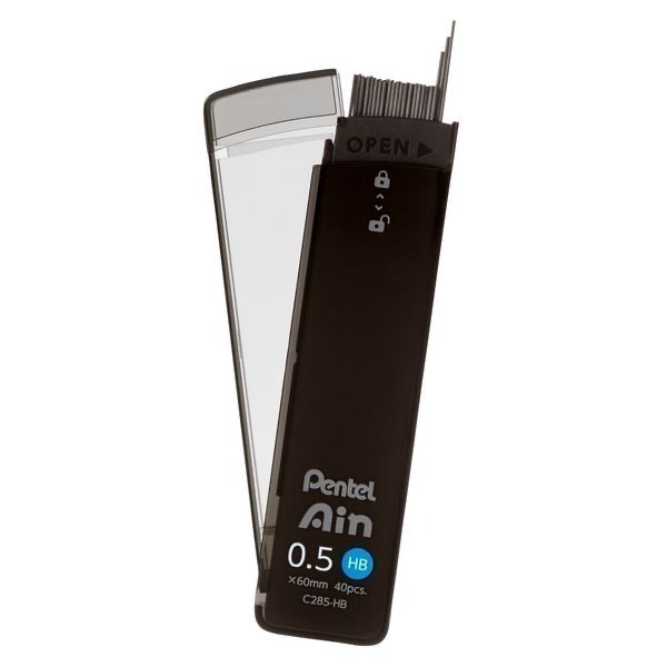 【現貨】【日本製🇯🇵】Pentel 飛龍 Ain滑蓋式自動鉛筆芯 0.5mm｜HB 2B |日本筆芯 日本自動筆芯-細節圖4