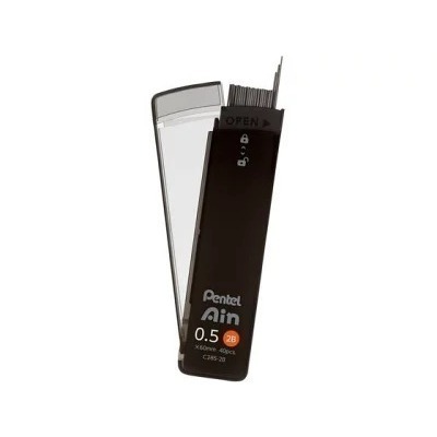 【現貨】【日本製🇯🇵】Pentel 飛龍 Ain滑蓋式自動鉛筆芯 0.5mm｜HB 2B |日本筆芯 日本自動筆芯-細節圖6