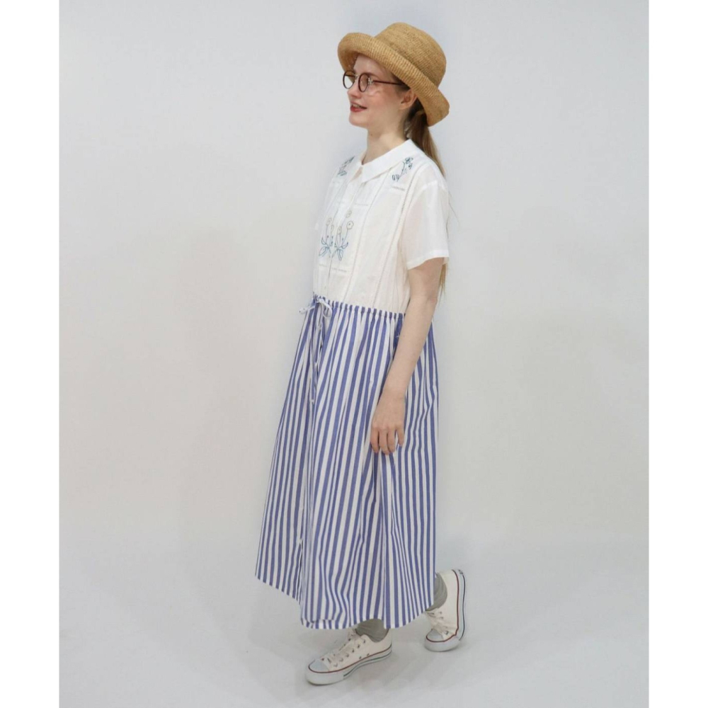 日-⚘️刺繡拼接洋裝-1色-細節圖4