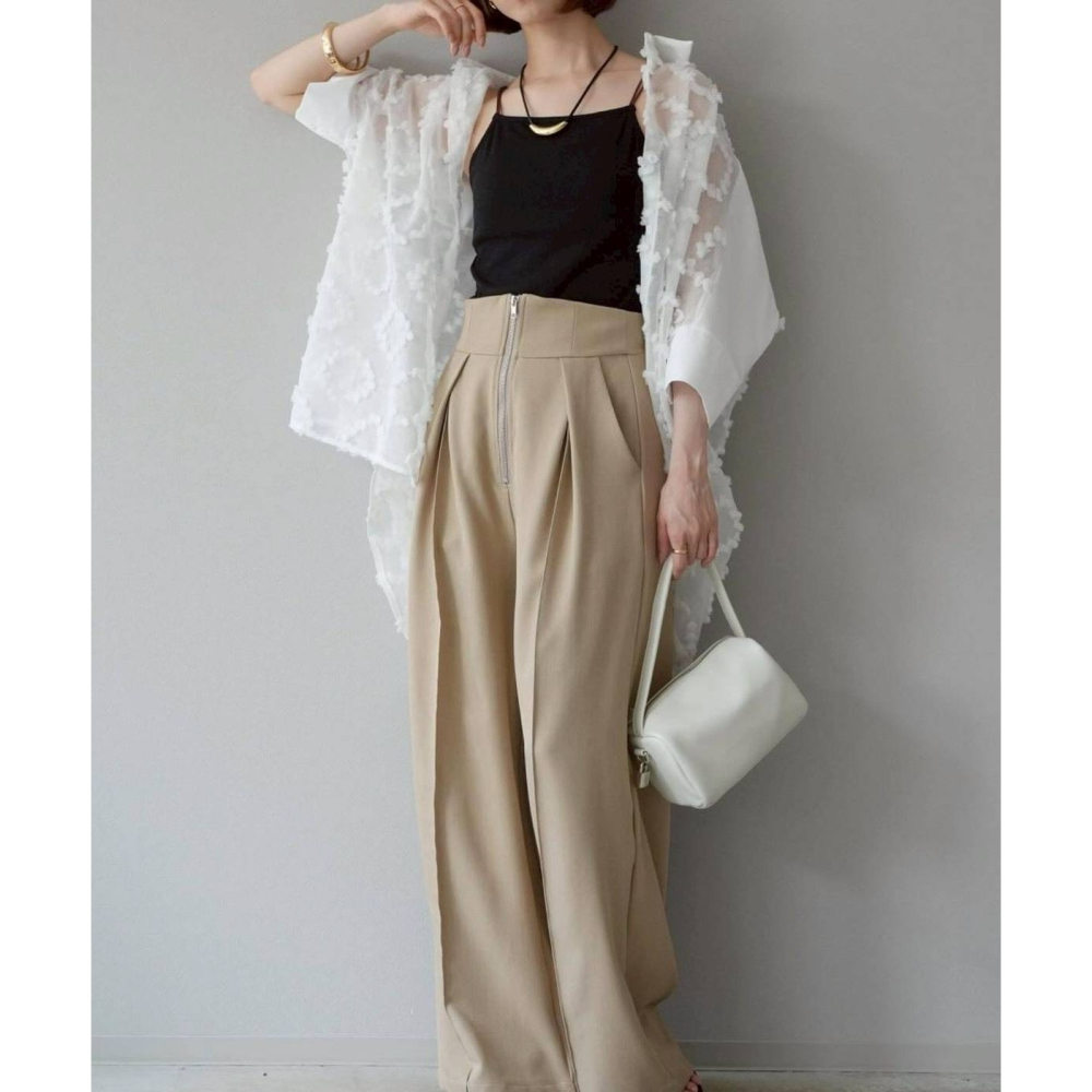 日- 立體花紋透膚衫-1色-細節圖7