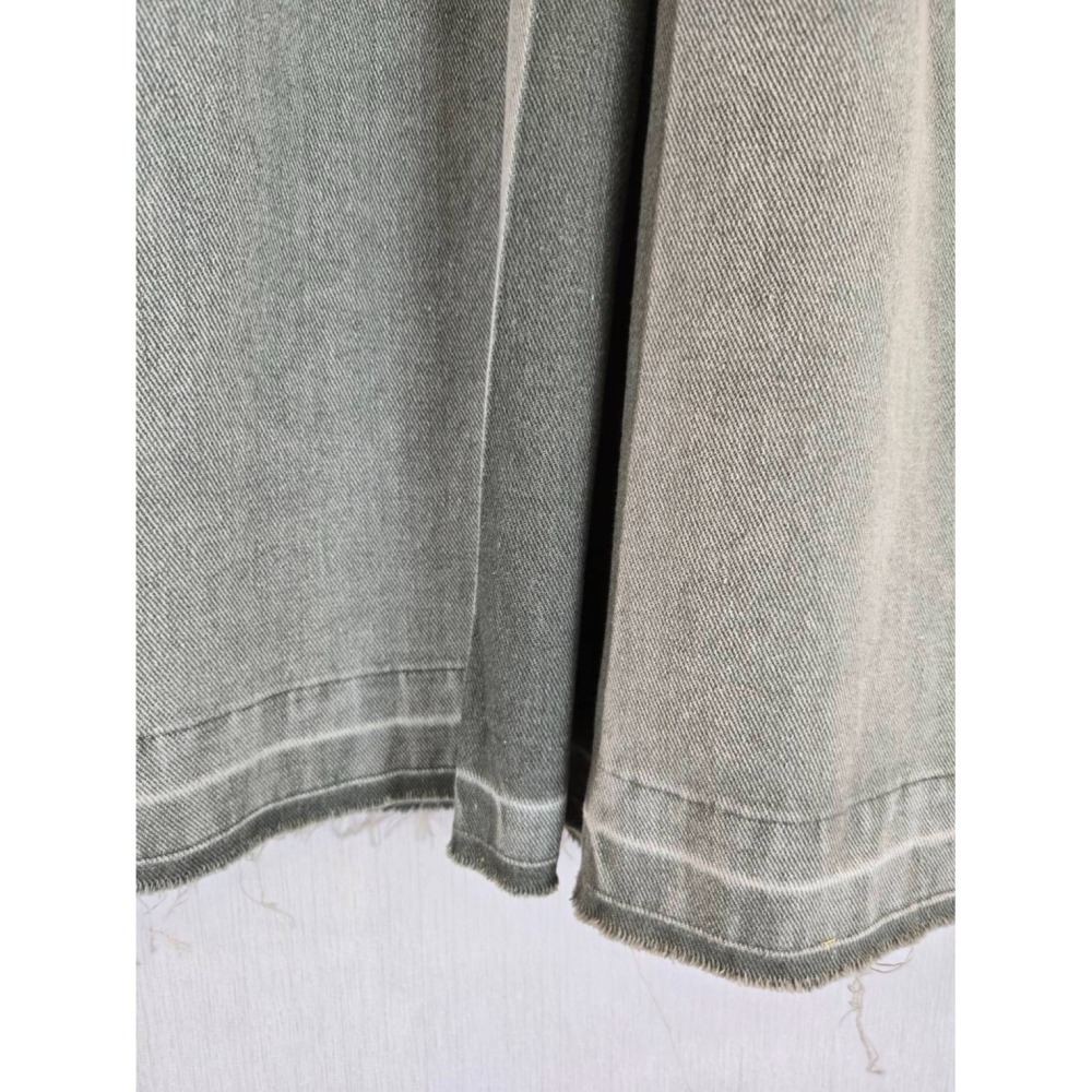 不對襯水洗牛仔長裙-1色-細節圖4