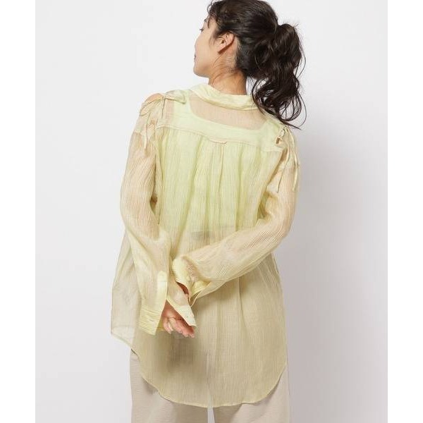 日-露肩綁帶襯杉-1色-細節圖4