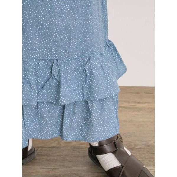 日-小雪點拼接裙-1色-細節圖4