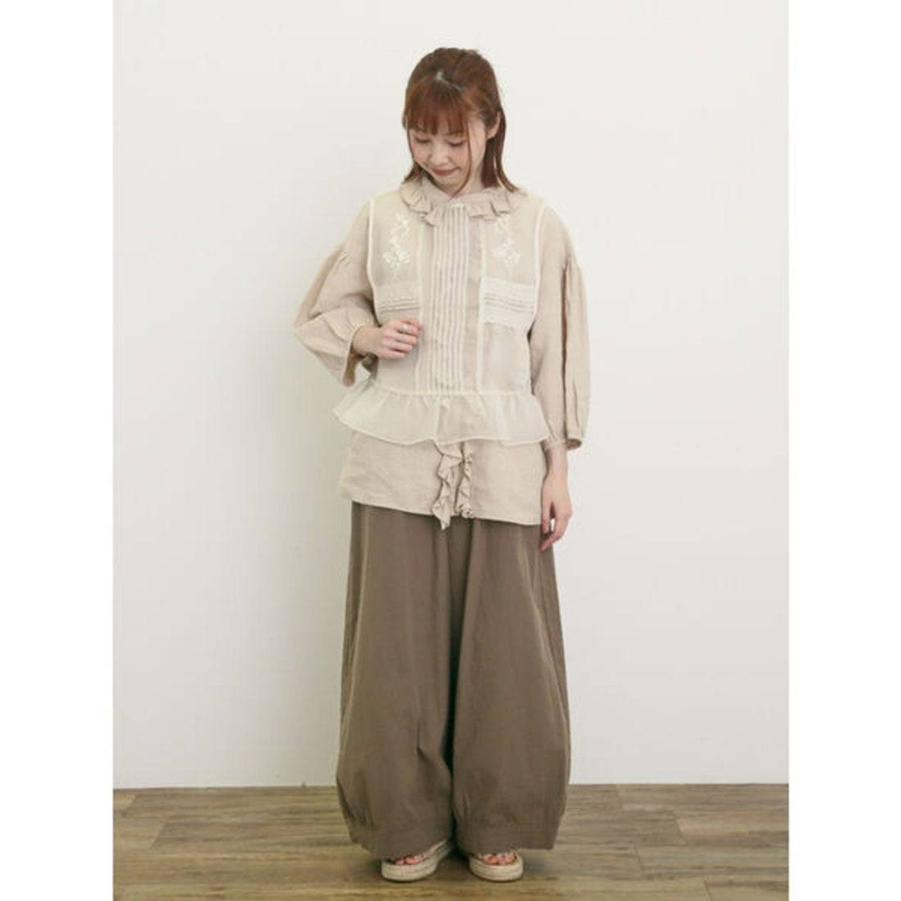 日-摩根紗刺繡背心-1色-細節圖4